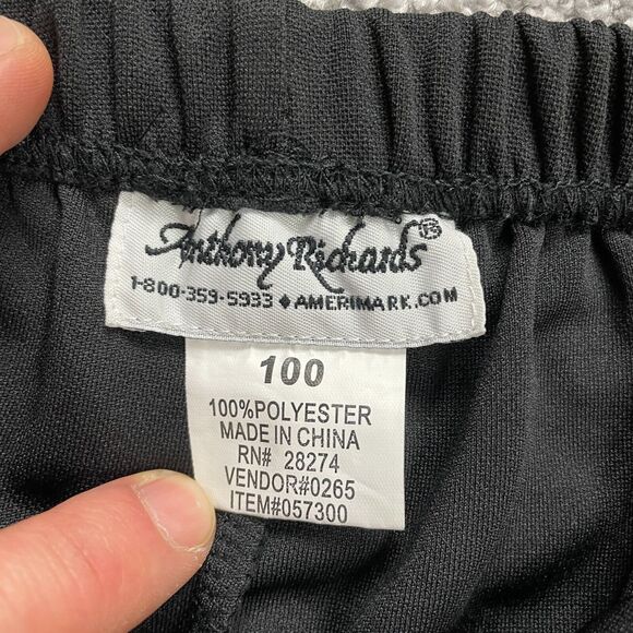 Anthony Richards Pants Womens 10 Black Elastic High Rise Straight Leg 24x30 - Picture 3 of 11